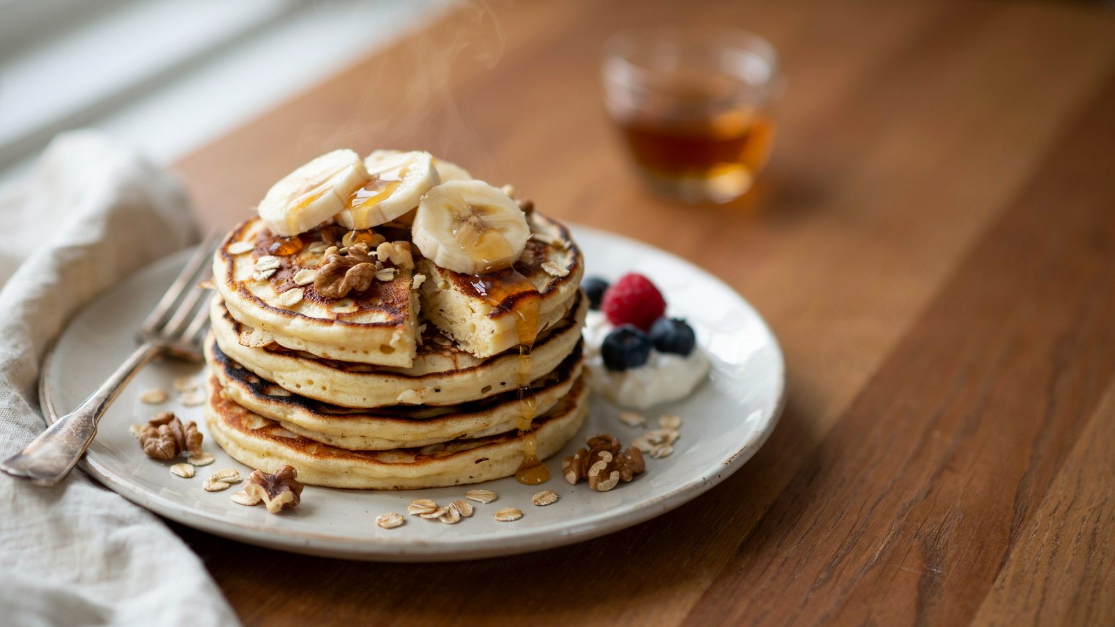 Banana Oat Pancakes — banana pancakes healthy & Protein-Packed Breakfast