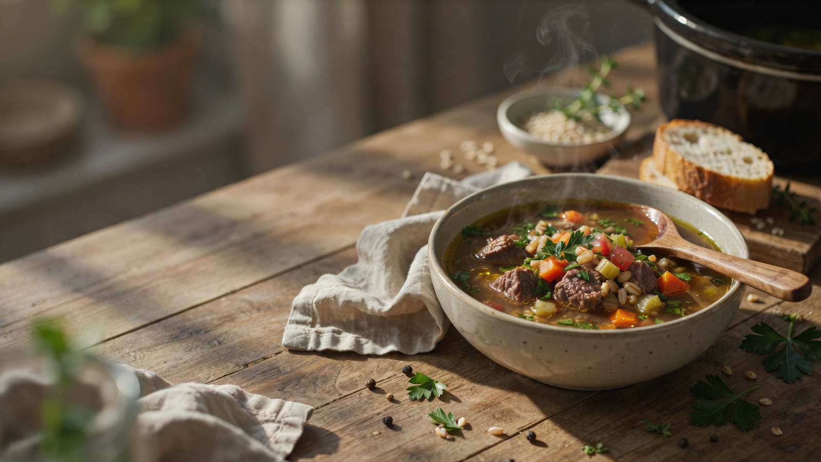Cozy Crockpot Meals: Crockpot Beef Barley Soup — Hearty Slow-Cooker Recipe