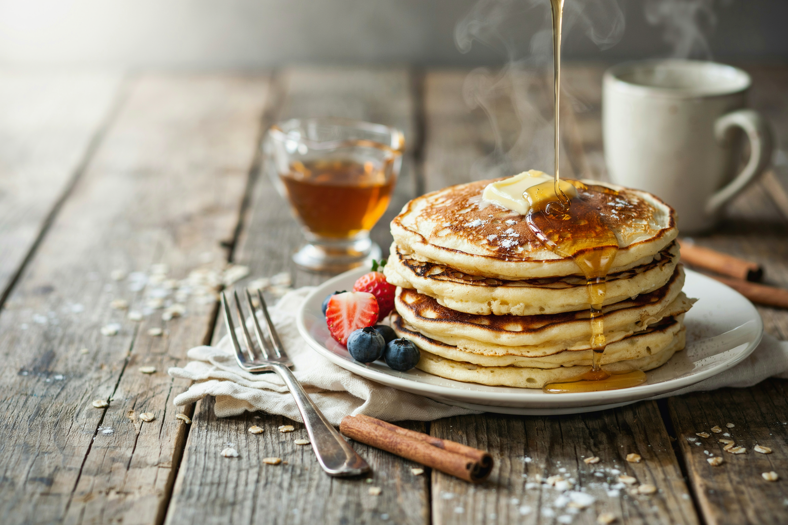 Easy Cinnamon Pancakes — A Fluffy Pancake Recipe Easy Enough for Weekdays