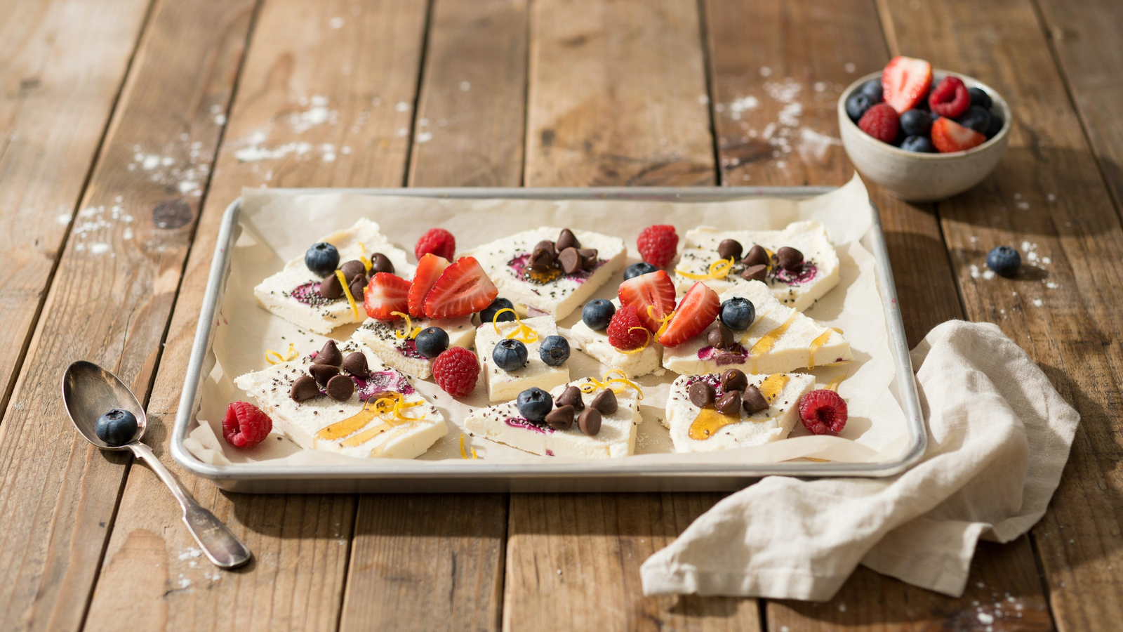 Frozen Yogurt Bark with Berries — Refreshing Ice Cream Ideas for Healthy Summer Desserts