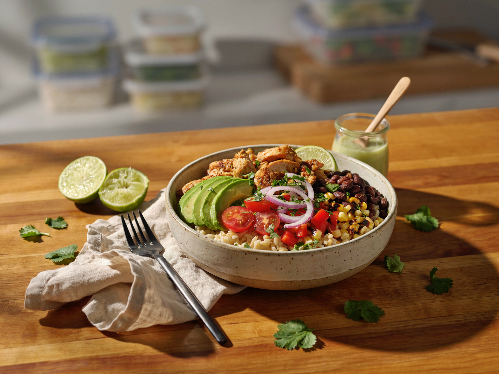 Healthy Chicken Taco Bowl — Easy High-Protein Taco Bowl Recipe for Meal Prep