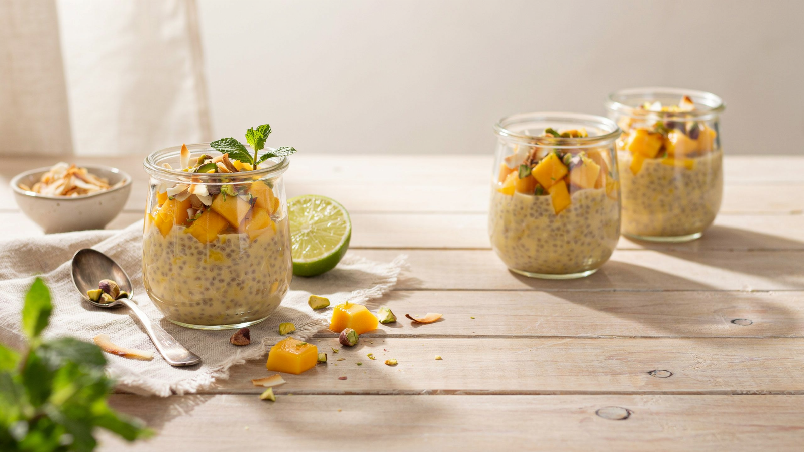 Mango Chia Pudding — Creamy Vegan Mango Chia Seed Pudding Recipe | title and content saperete