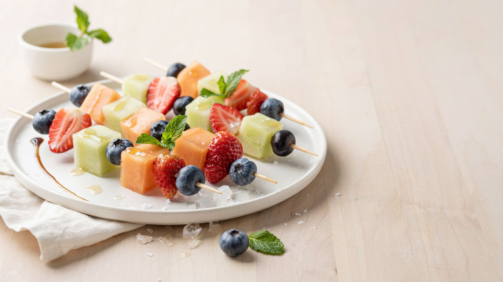 Melon Berry Fruit Skewers — Easy Fresh Fruit Skewers Recipe for Parties