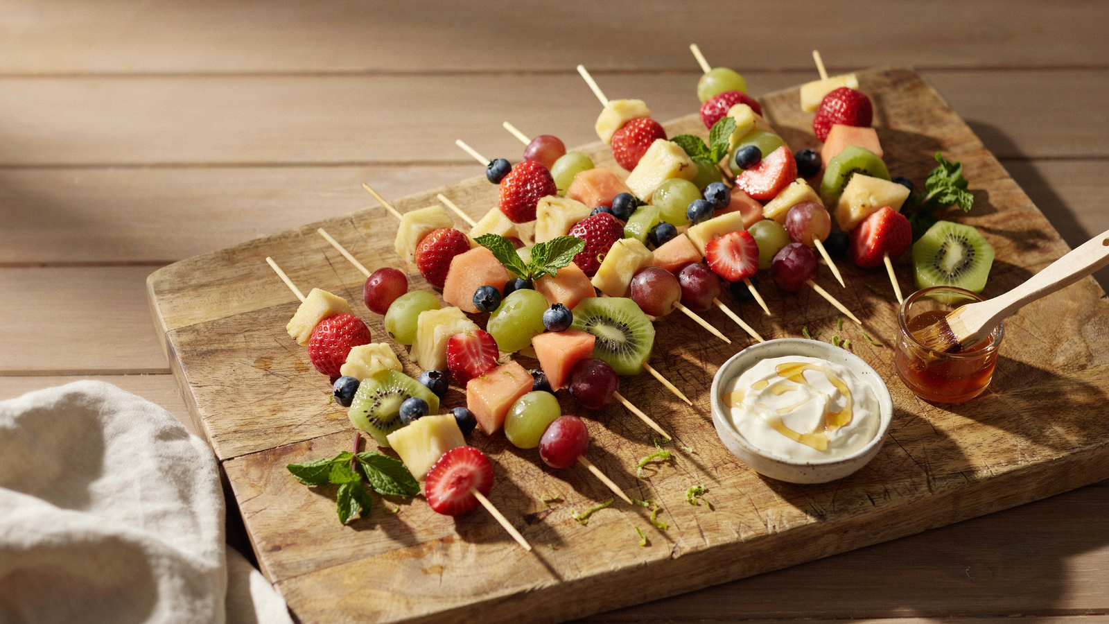 Vibrant Mixed Fruit Kabob Platter — Easy Fruit Kabob Recipe for Parties