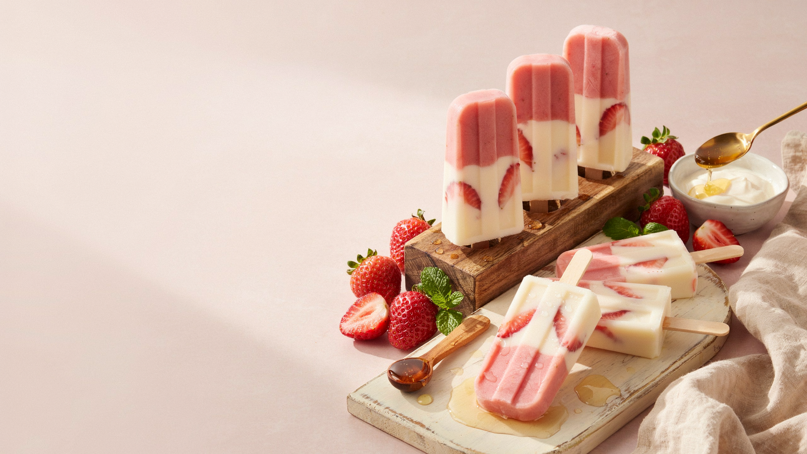 Easy Strawberry Yogurt Popsicles — Best Popsicle Recipes for Healthy Frozen Treats