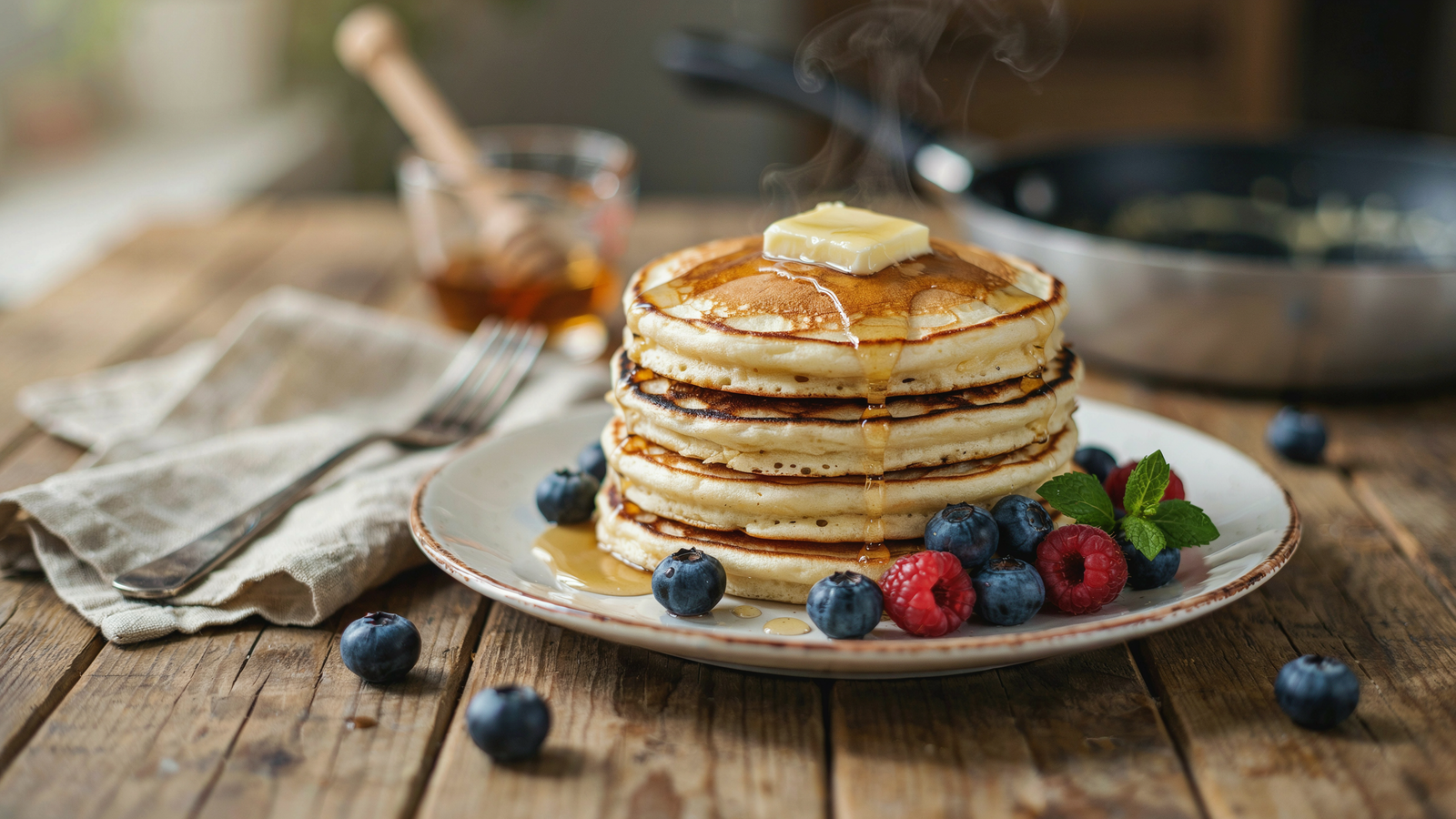 Vanilla Pancakes From Scratch — Fluffy Homemade Pancake Recipe