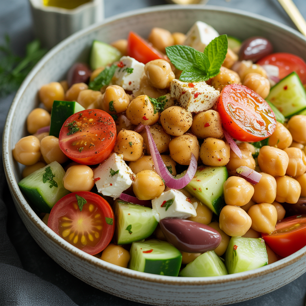 Classic Chickpea Salad Recipe — Easy, Protein-Packed Mediterranean Chickpea Salad