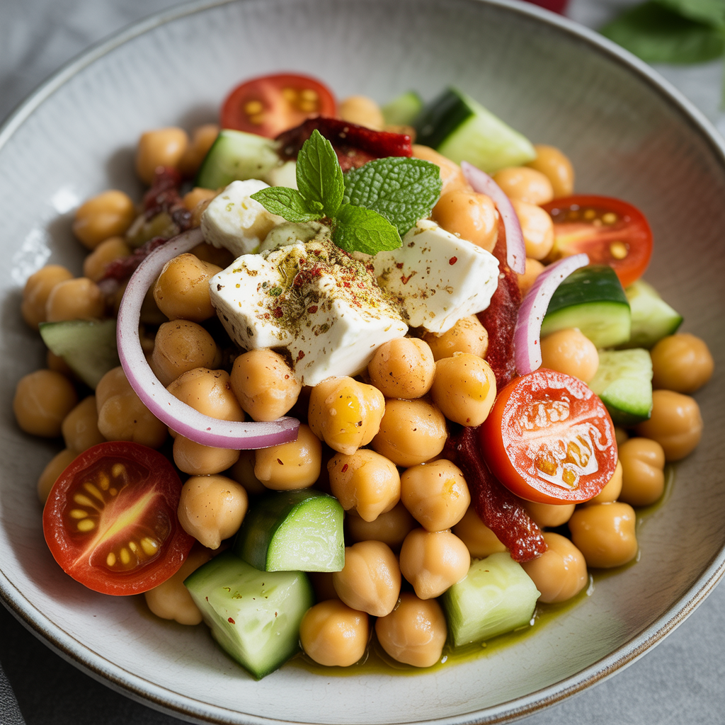 Classic Chickpea Salad — Easy Protein-Packed Mediterranean Recipe | chickpea salad recipes