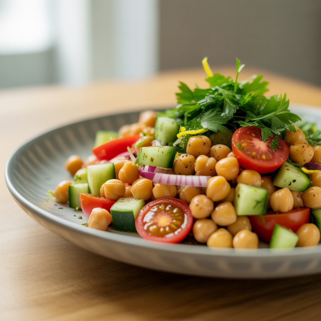 Classic Chickpea Salad — Easy Mediterranean Chickpea Salad Recipe | chickpea salad recipes