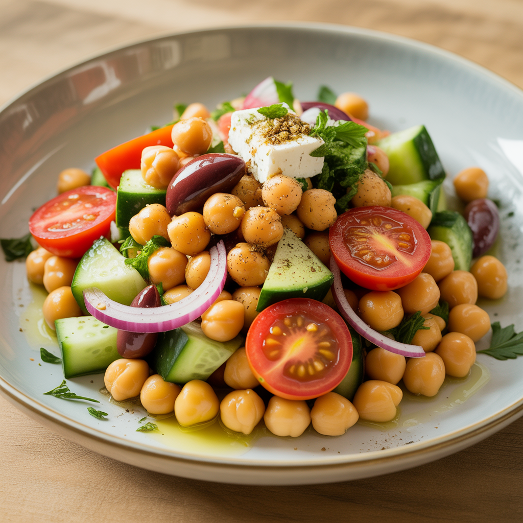 Classic Chickpea Salad — Quick Mediterranean Chickpea Salad Recipe | chickpea salad recipes