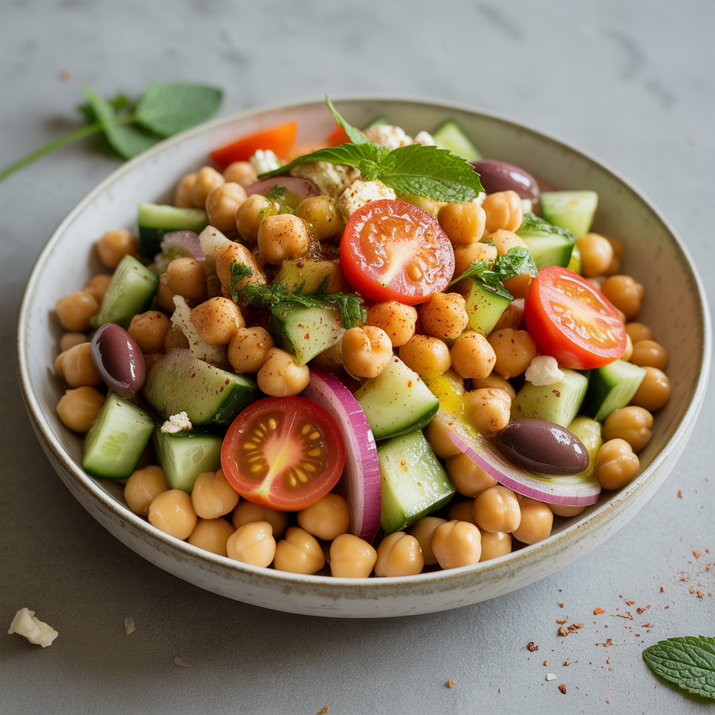 Classic Chickpea Salad Recipe — A Fresh, Protein-Packed Mediterranean Favorite | chickpea salad recipes