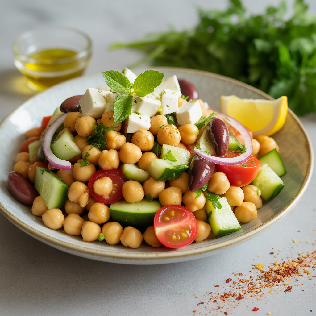 Chickpea Salad Recipes: Classic Mediterranean Chickpea Salad — Easy, Healthy & Protein-Packed