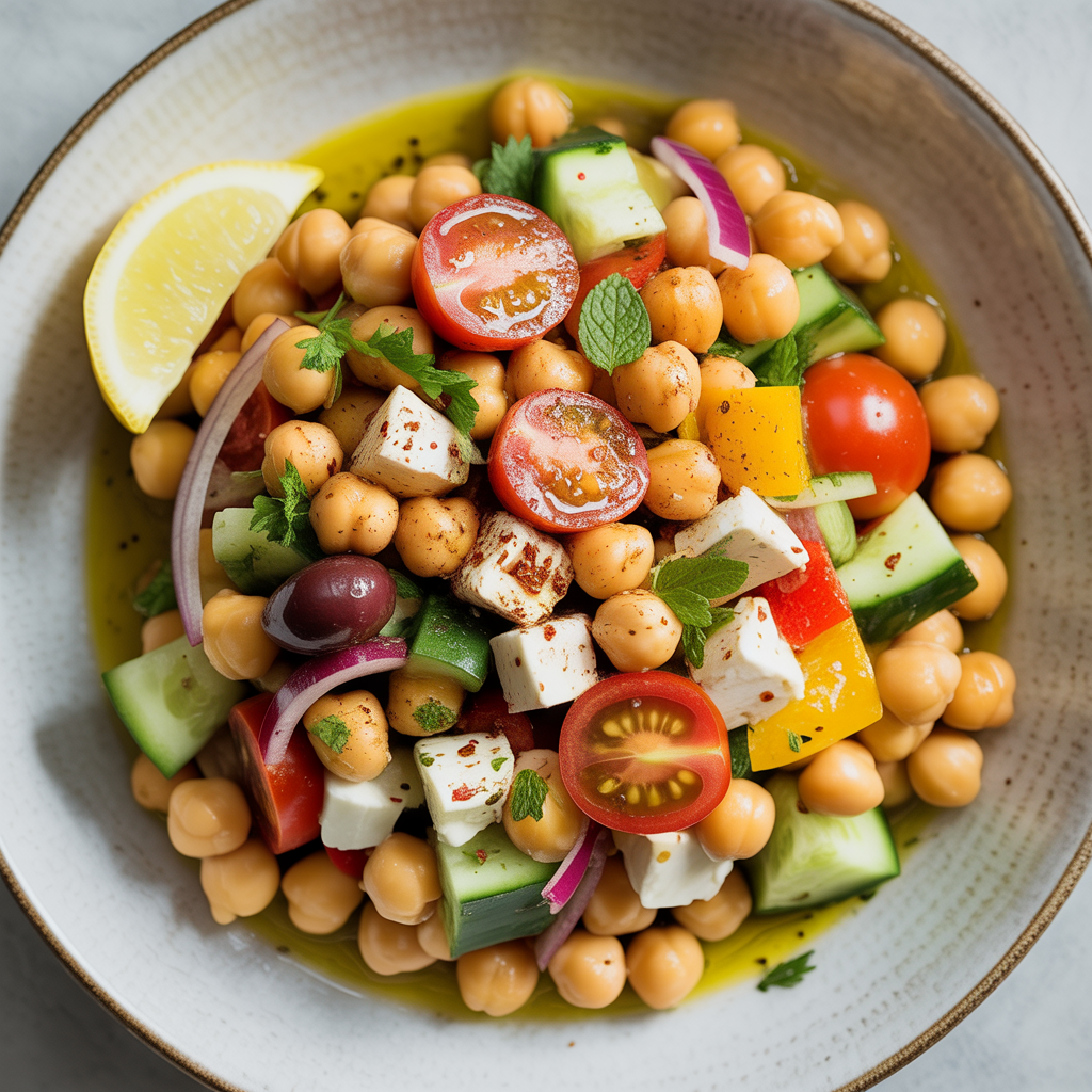 Classic Chickpea Salad Recipe — Easy, Healthy Chickpea Salad Recipes for Meal Prep