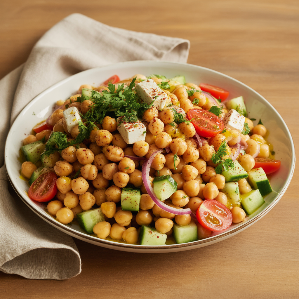 Classic Chickpea Salad — Easy Mediterranean Chickpea Salad | chickpea salad recipes
